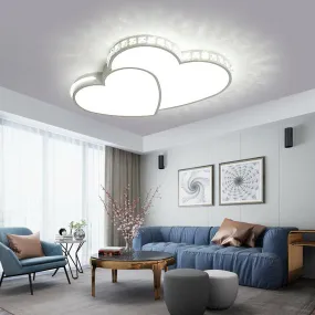 Romantic Double Heart Shaped Ceiling LED Light Fixture