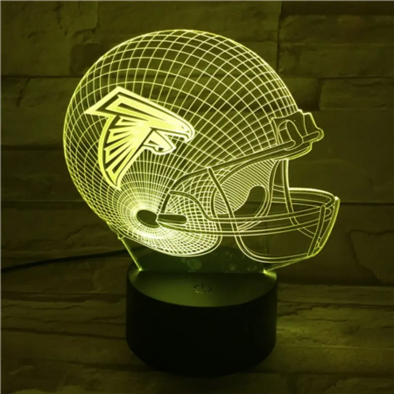 Rugby NFL Atlanta Falcons 3D lamp 1/3/7/16 colors available