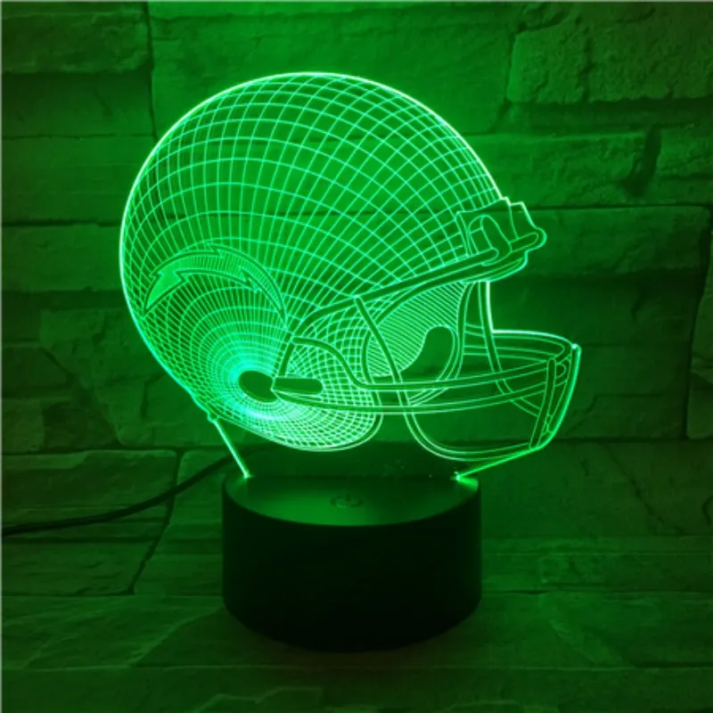 Rugby NFL San Diego Chargers 3D lamp 1/3/7/16 colors available