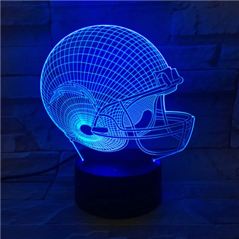 Rugby NFL San Diego Chargers 3D lamp 1/3/7/16 colors available