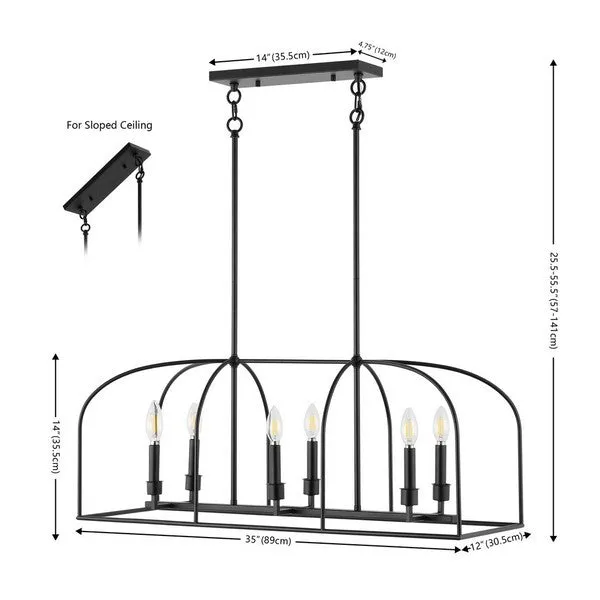 Safavieh Bryndan 6 Lt 32" Chandelier, CHA4068