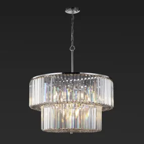 Safavieh Couture Viviann Crystal 2 Tier Chandelier, CTL1054