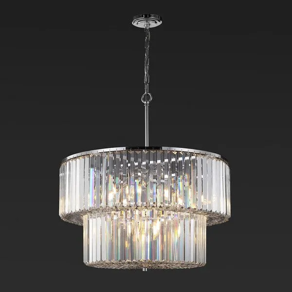 Safavieh Couture Viviann Crystal 2 Tier Chandelier, CTL1054