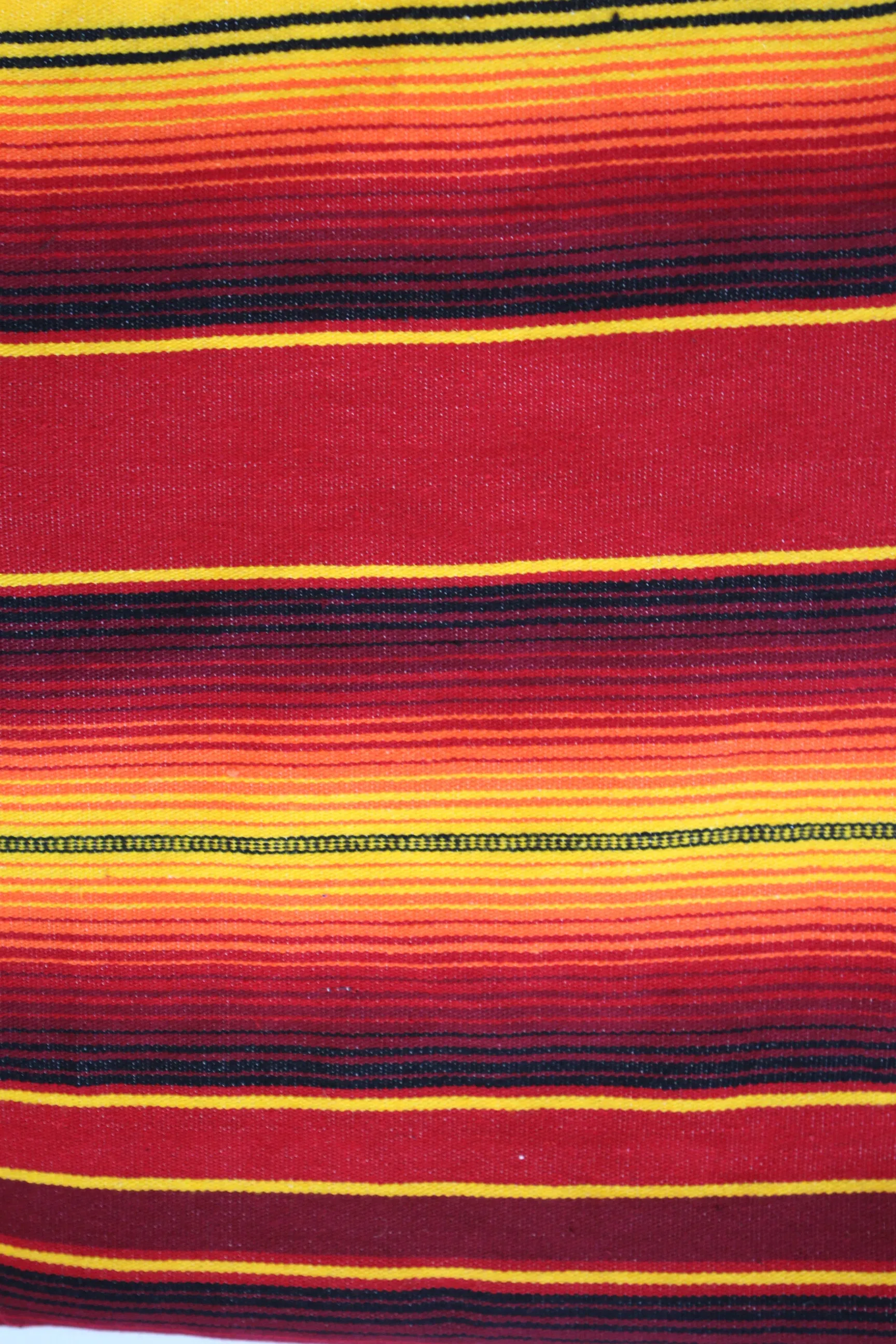 Saltillo Serape Blanket - Red & Yellow Two Tone