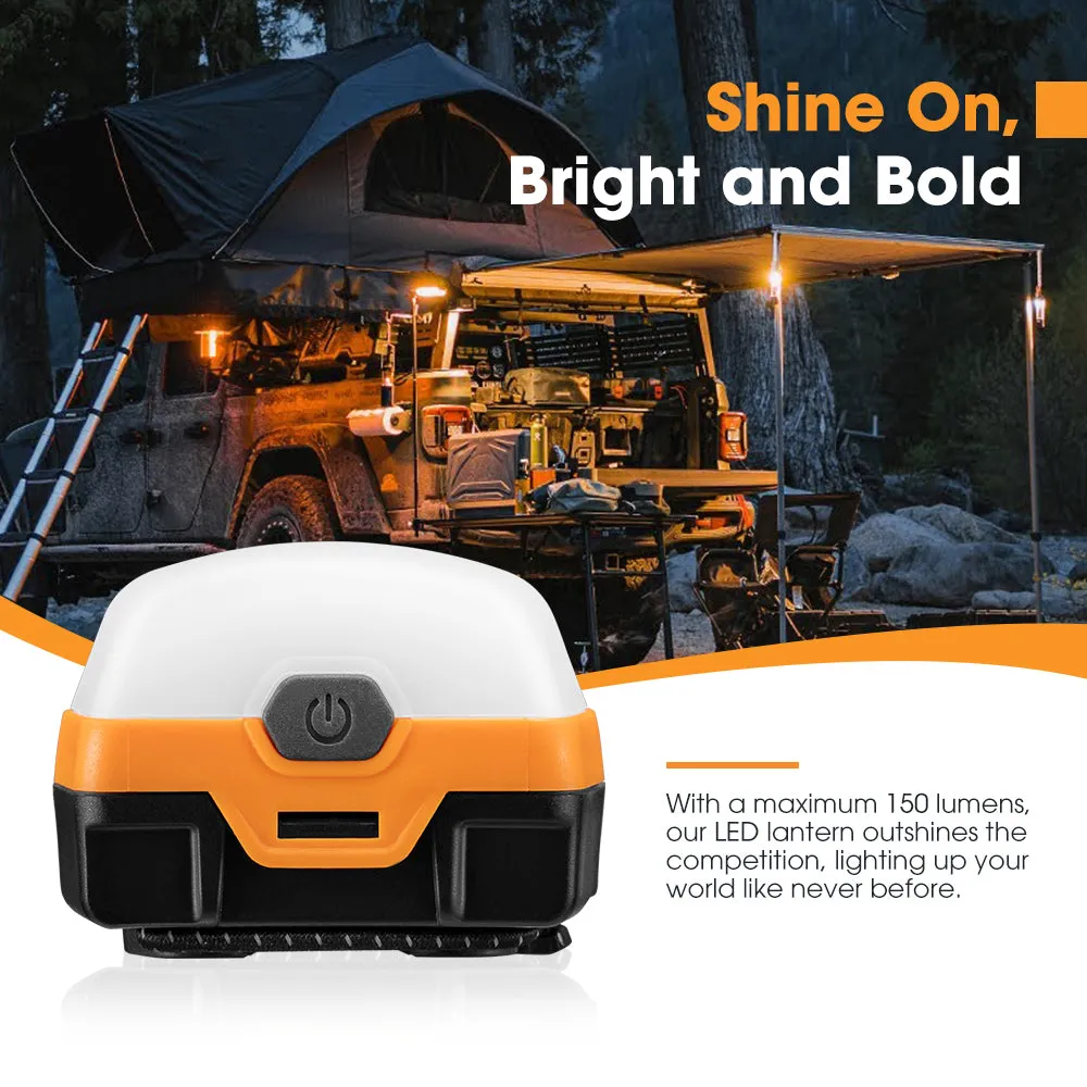 San Hima 2x Dual Colour Camp Light LED Lantern with Inbuilt Lithium Battery