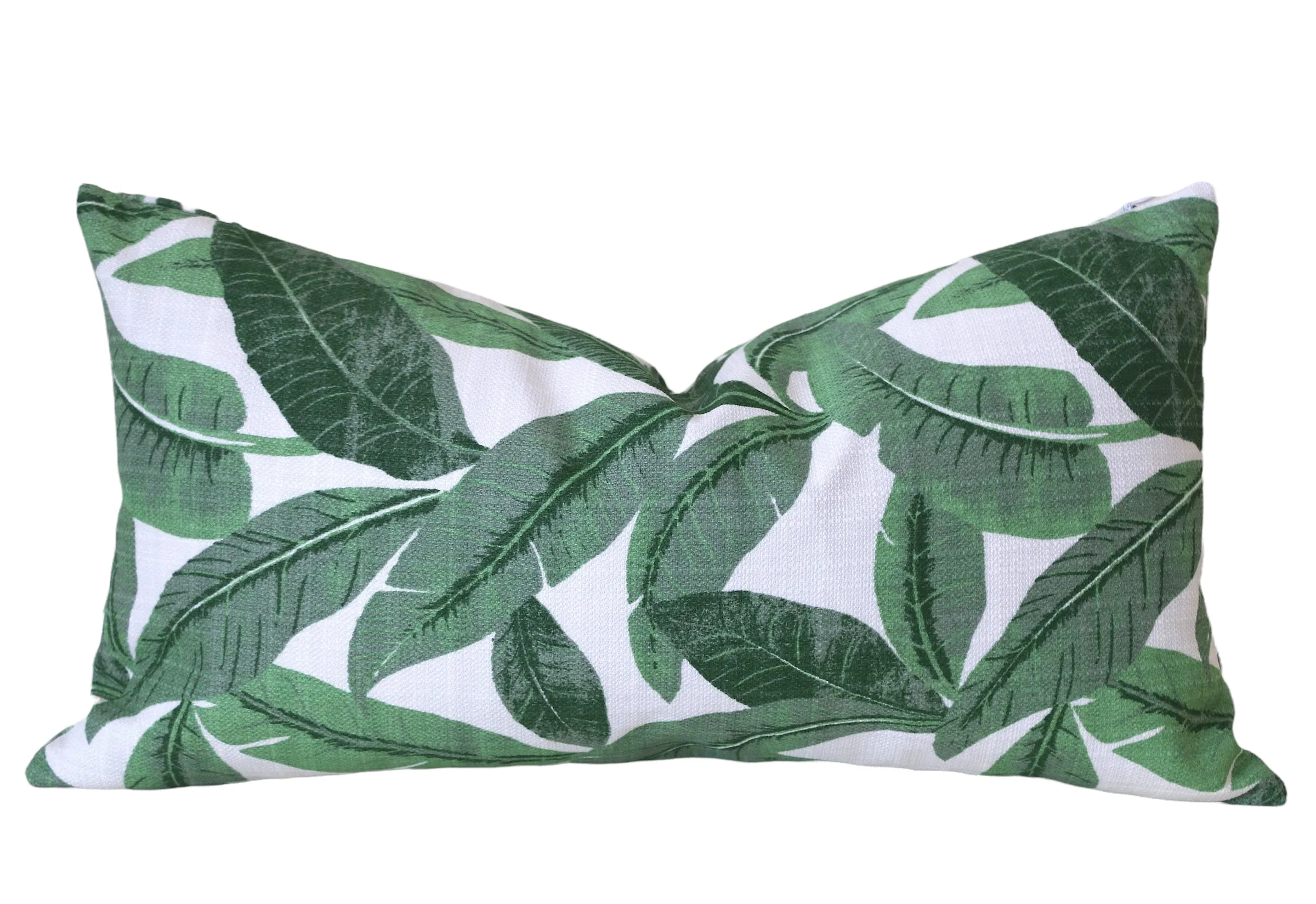 Santa Cruz Collection: Blue and Green Outdoor Pillow Covers / Outdoor Floral Pillow cover / Green Patio Pillow / Banana Leaf Pillow Cover