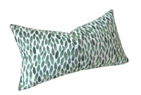 Santa Cruz Collection: Blue and Green Outdoor Pillow Covers / Outdoor Floral Pillow cover / Green Patio Pillow / Banana Leaf Pillow Cover