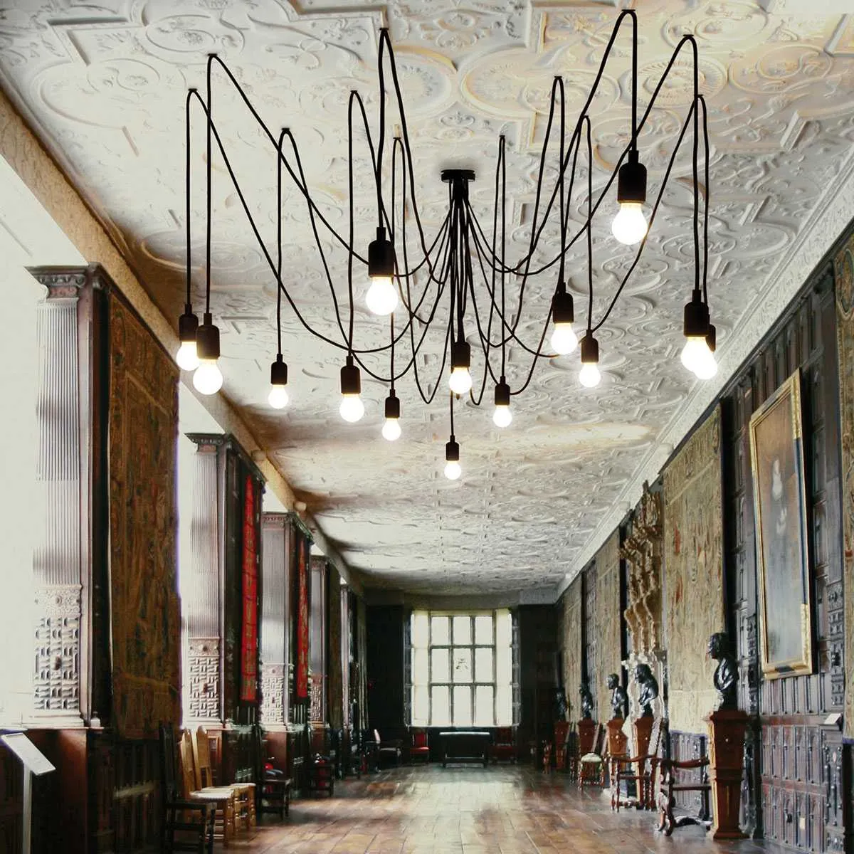 Seletti Maman chandelier with 14 LED bulbs for interiors