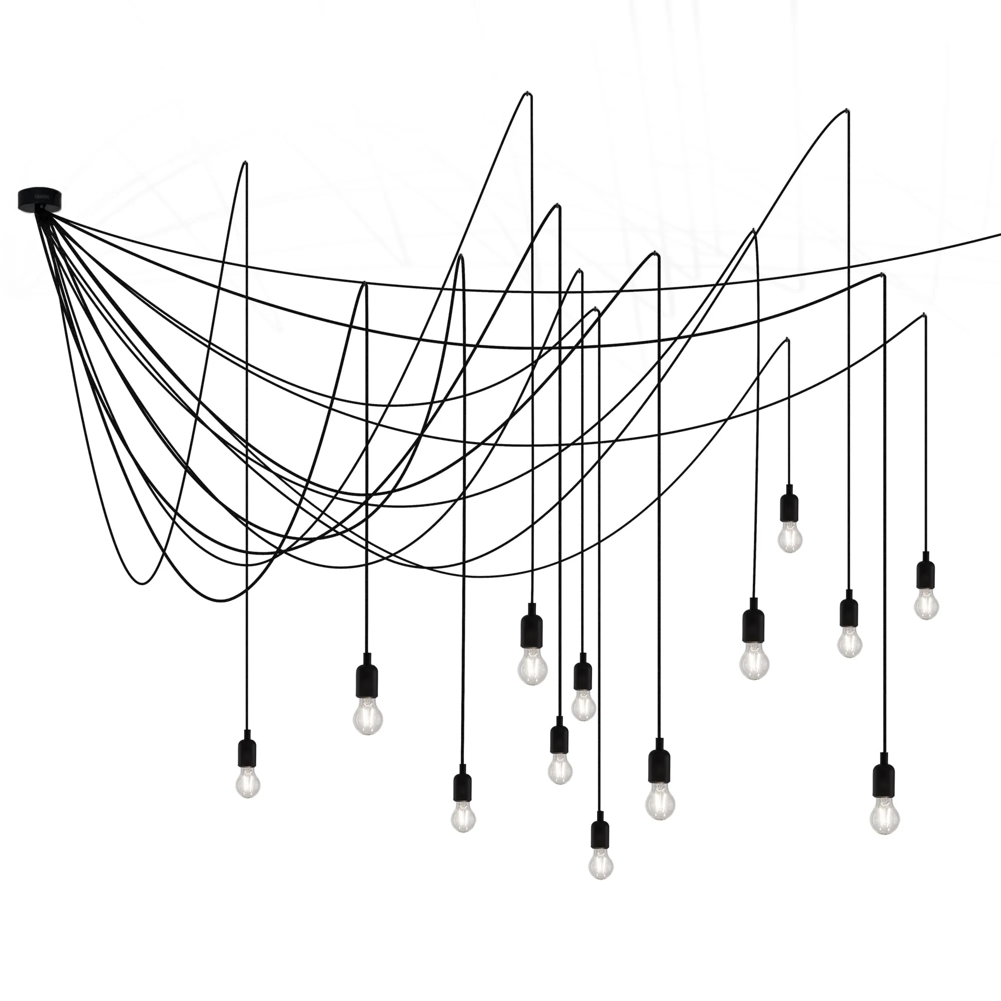 Seletti Maman chandelier with 14 LED bulbs for interiors