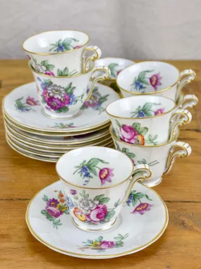 Set of eight coffee cups and saucers - Bernardaud & Co, Limoges