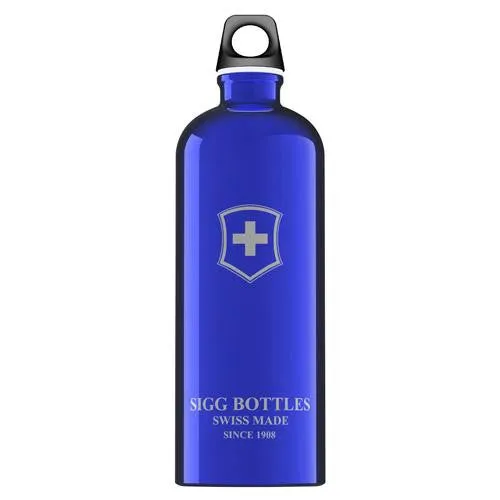 Sigg Water Bottle - Swiss Emblem - Dark Blue - 1 Liter