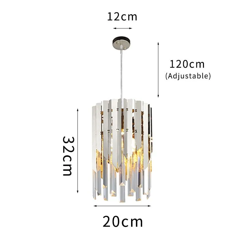 Small Round k9 Crystal Modern Led Chandelier for Living Room Kitchen Dining Room Bedroom Bedside