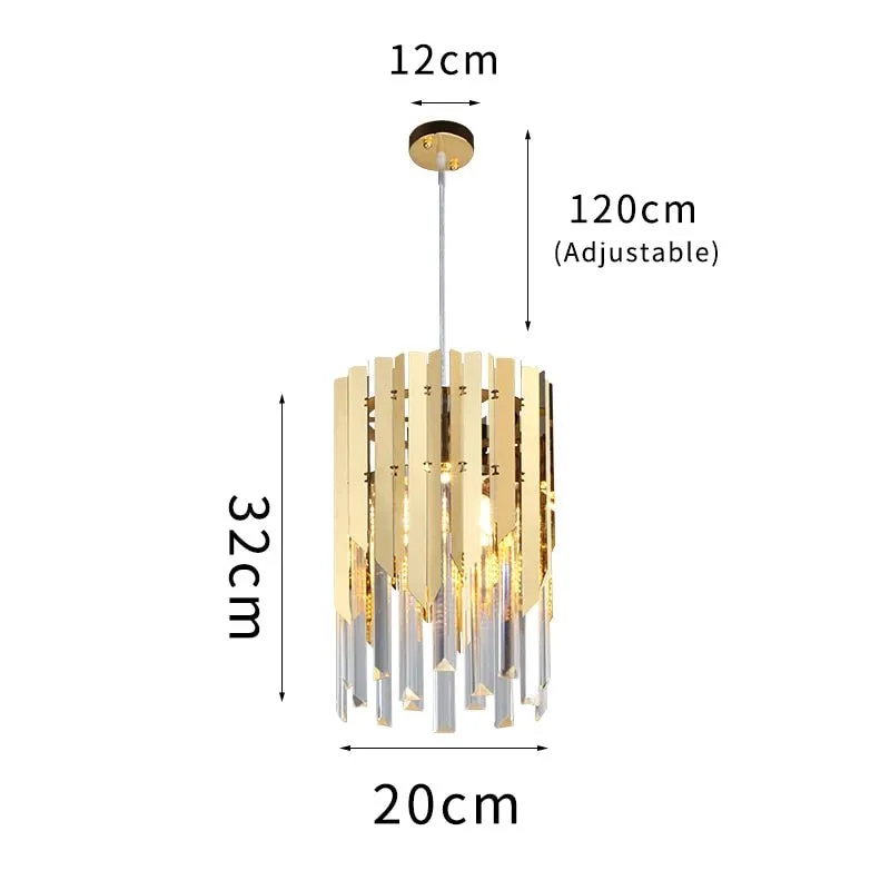 Small Round k9 Crystal Modern Led Chandelier for Living Room Kitchen Dining Room Bedroom Bedside