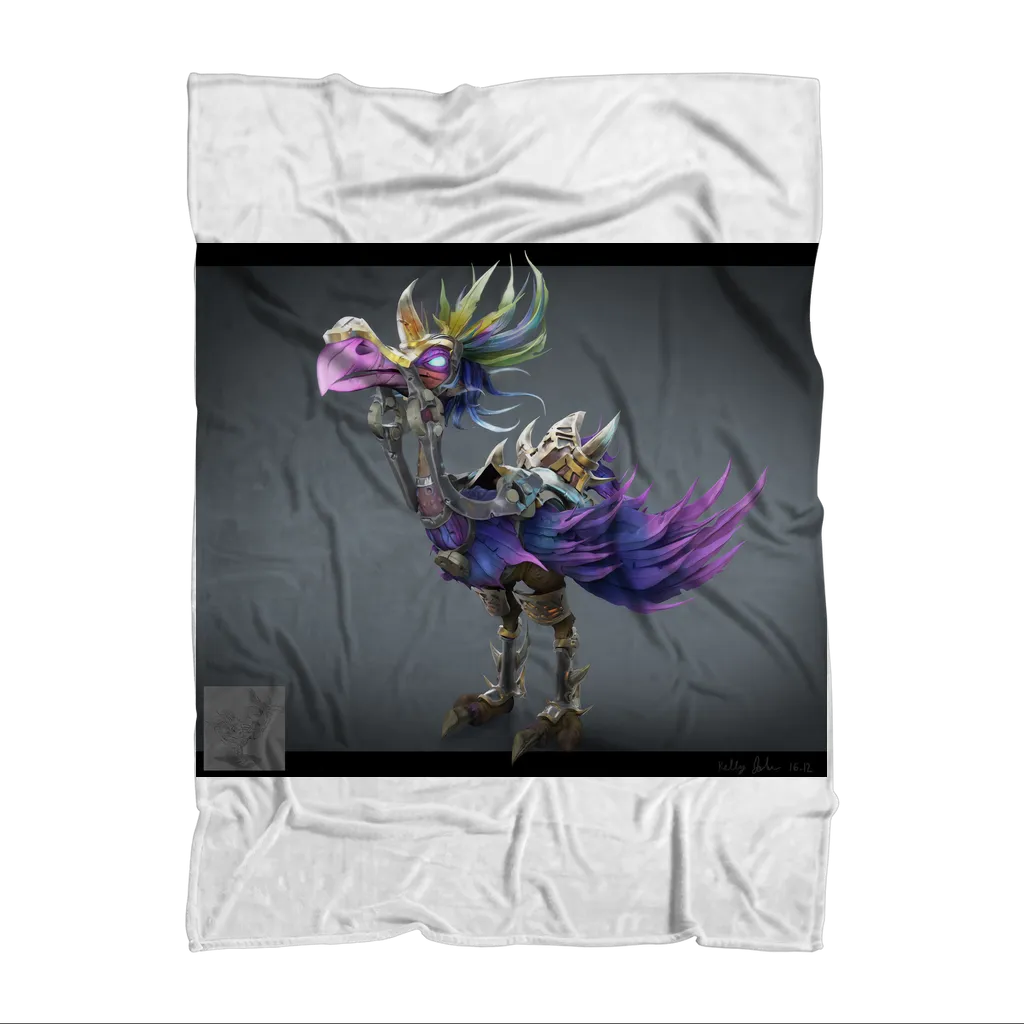 Squawkers The Ostrich Mount Sublimation Throw Blanket