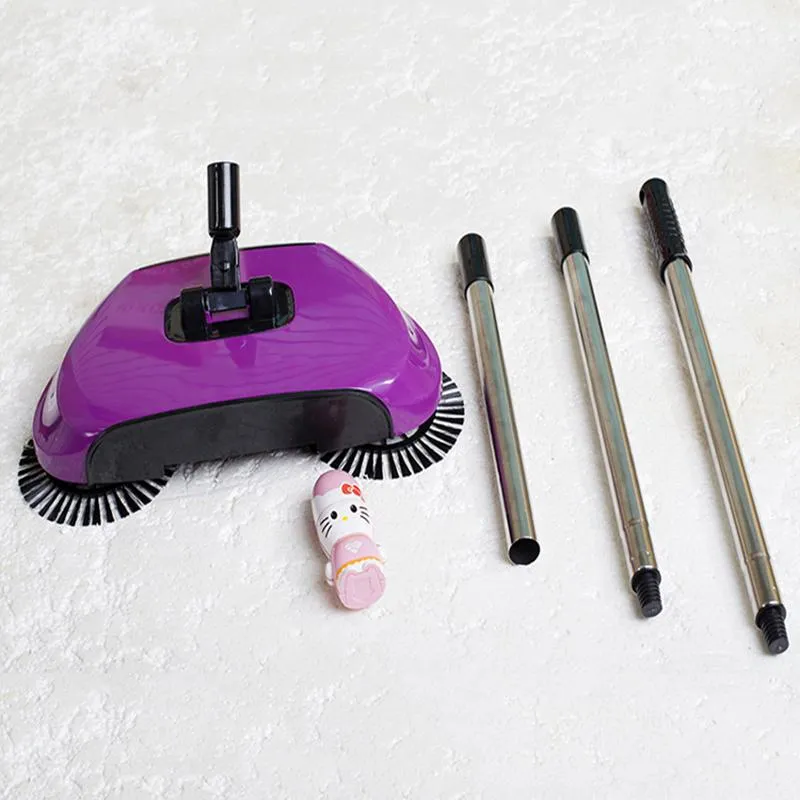 Stainless Steel Sweeping Machine Push Type Magic Broom Dustpan Handle Household Vacuum Cleaner