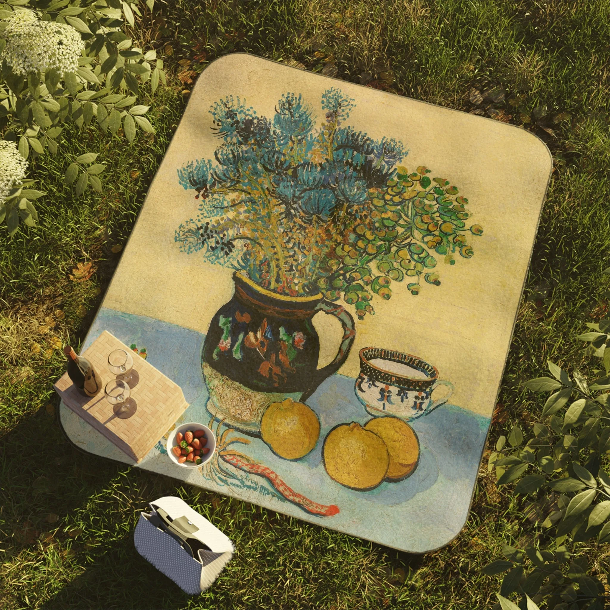 Sunlit Repose Van Gogh Picnic Blanket