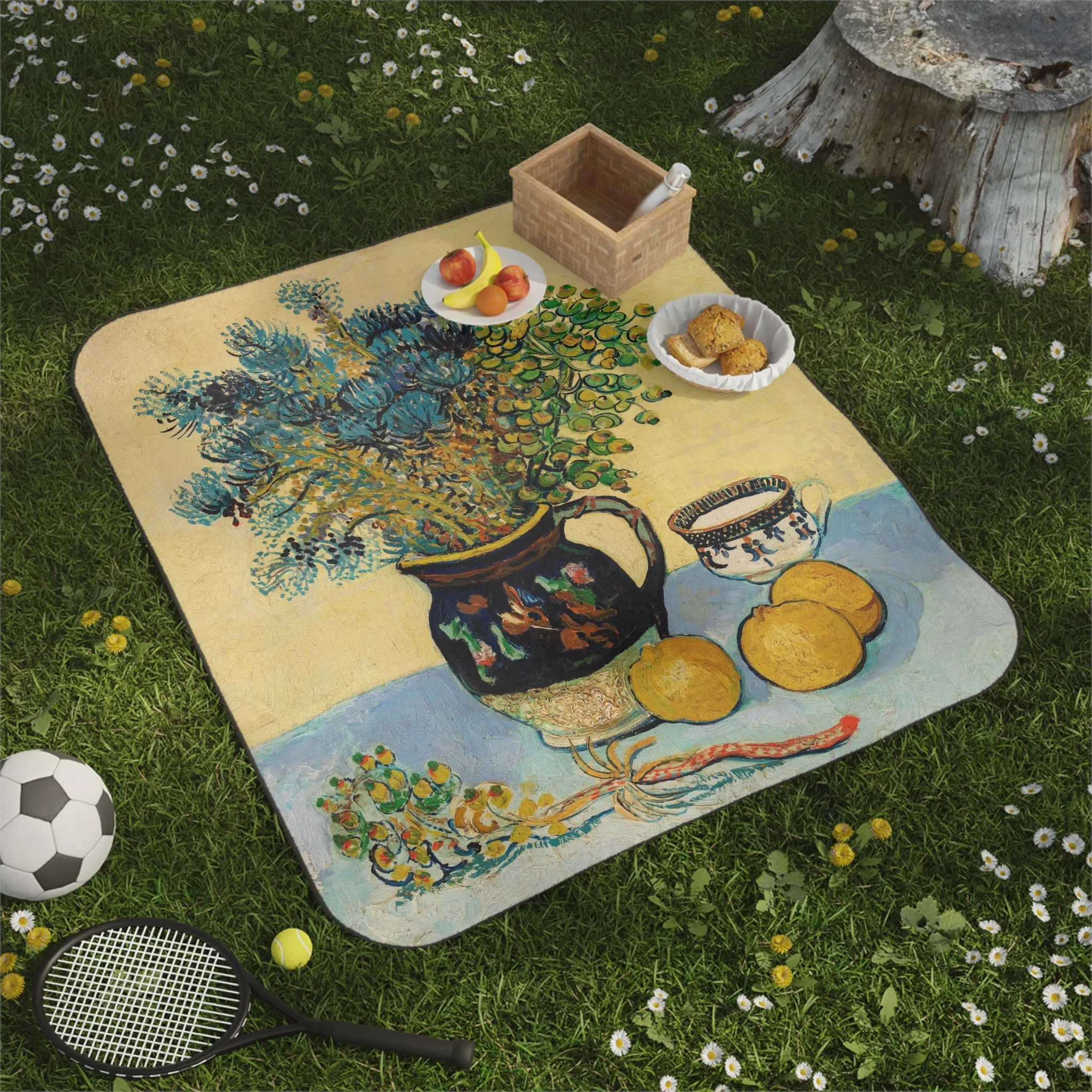 Sunlit Repose Van Gogh Picnic Blanket