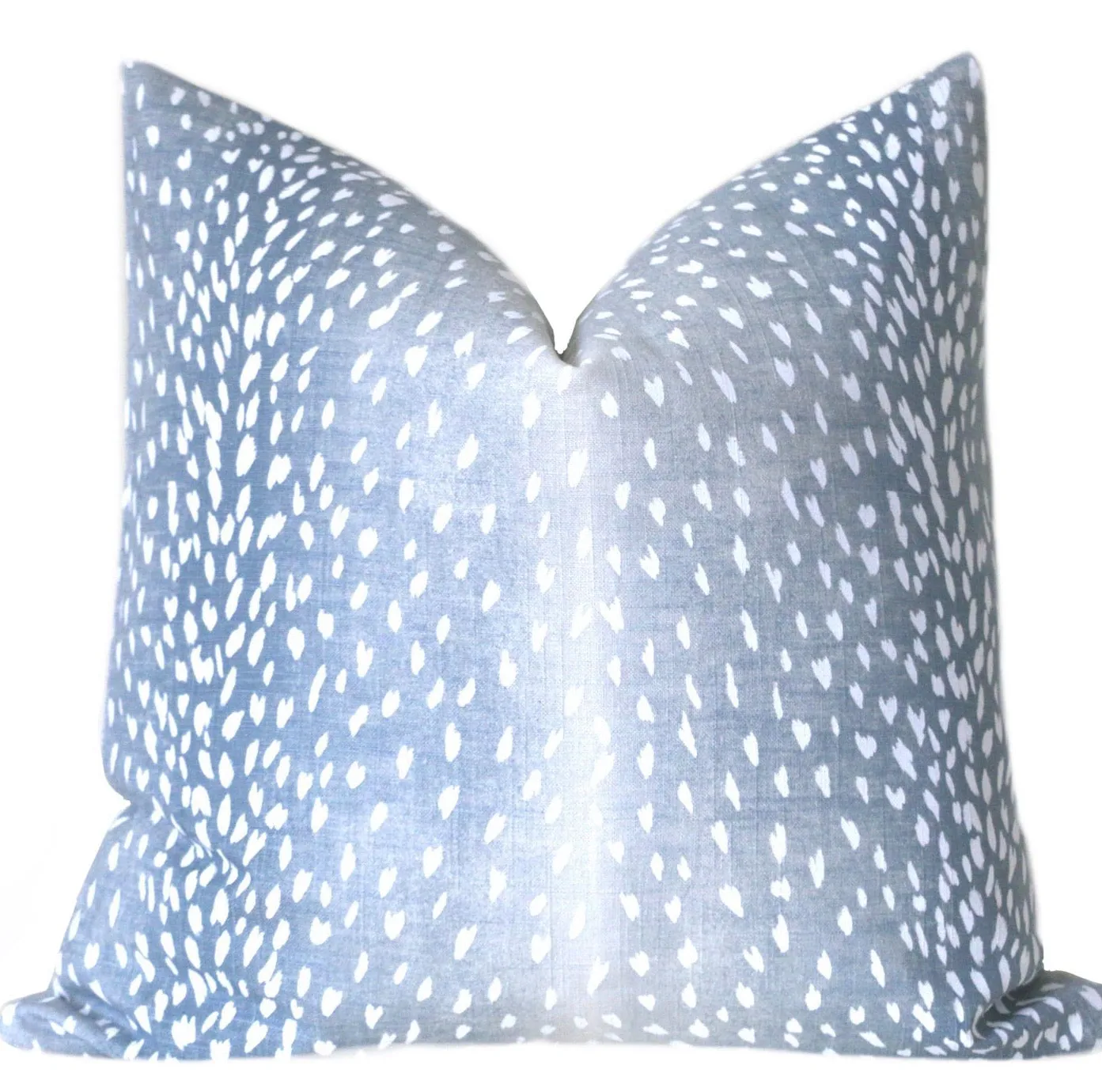 Sunset Beach Collection: Blue and White Fawn Throw Pillows / Blue Animal Print Pillow Cover