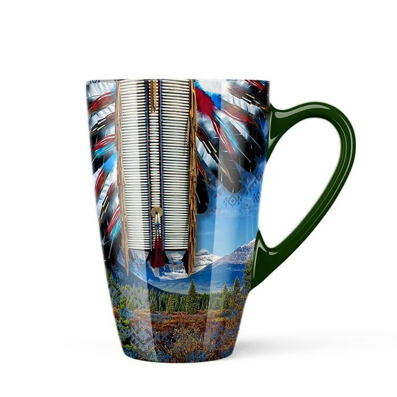 Tall Ceramic Mug - Native Graphic Design