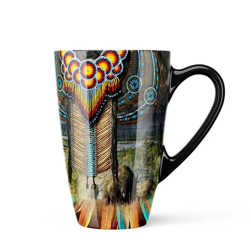 Tall Ceramic Mug - Native Graphic Design