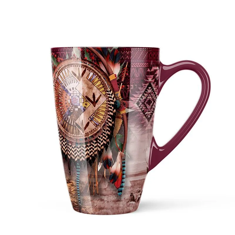 Tall Ceramic Mug - Native Graphic Design