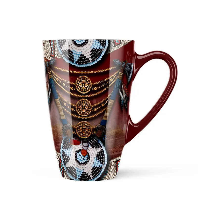 Tall Ceramic Mug - Native Graphic Design