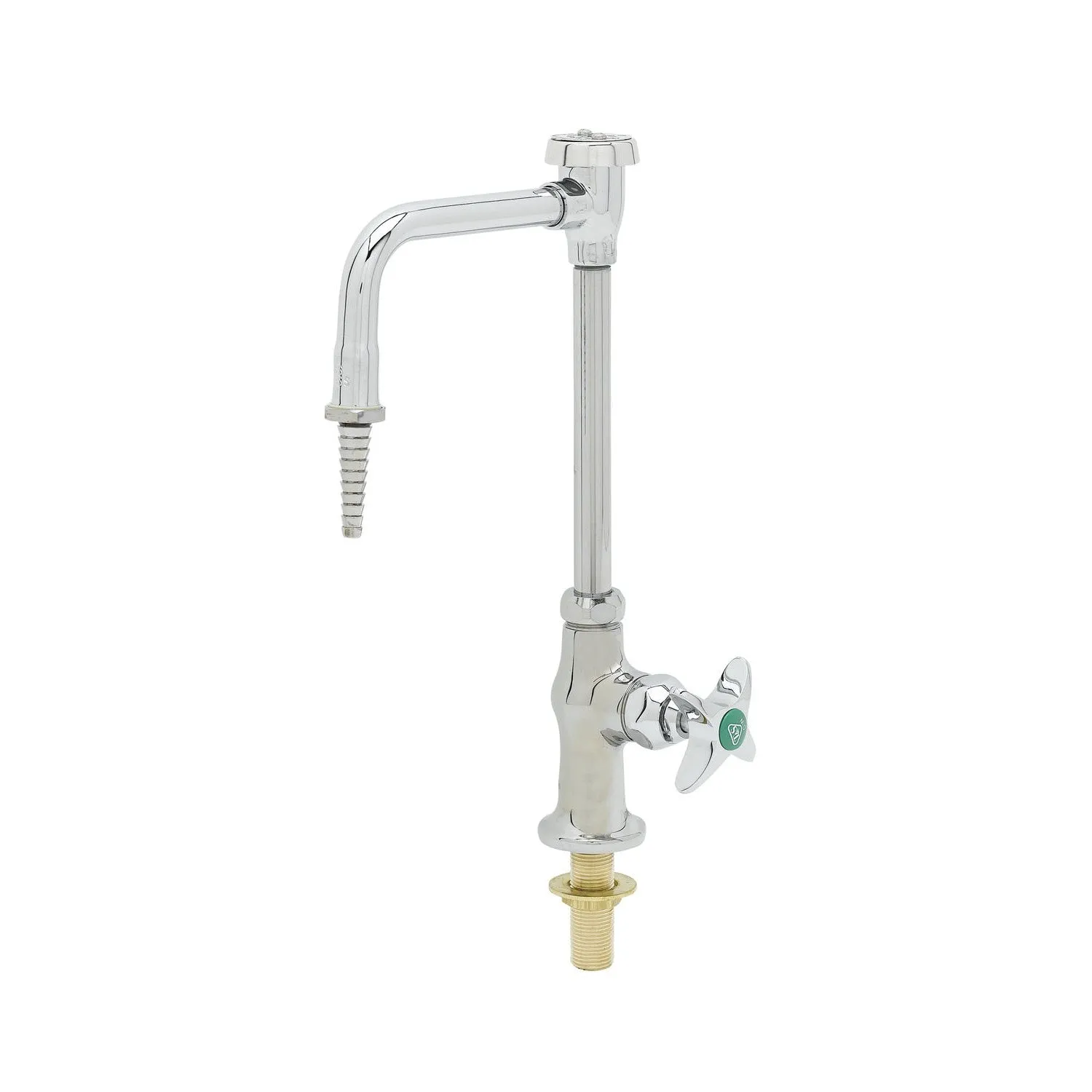 T&S Brass BL-5705-08 Lab Faucet, Single Temp. Control, Swivel/Rigid Vacuum Breaker Nozzle, Serrated Tip