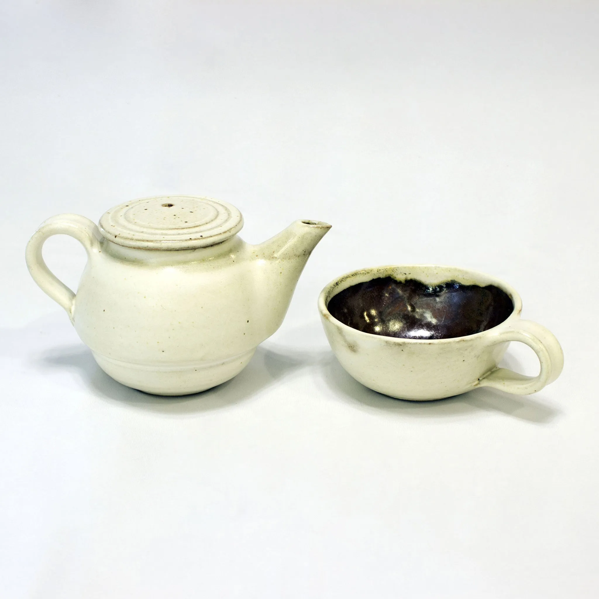 Tea pot with Cup - Ivory