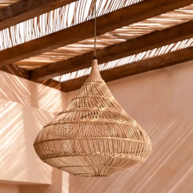 The Drop Pendant or Floor Lamp - Natural - L