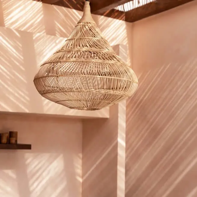 The Drop Pendant or Floor Lamp - Natural - M