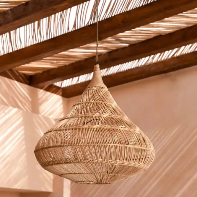 The Drop Pendant or Floor Lamp - Natural - M