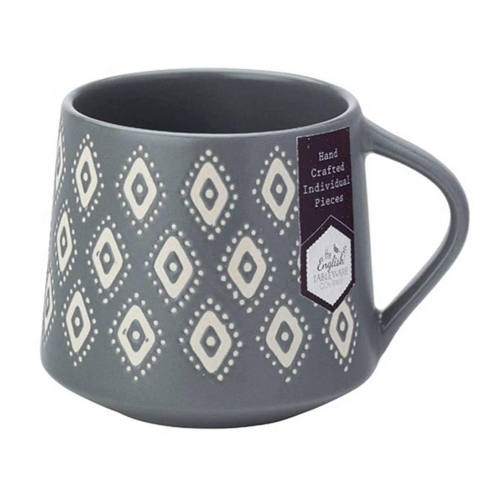 The English Tableware Company Artisan Aztec Mug - Matt Grey