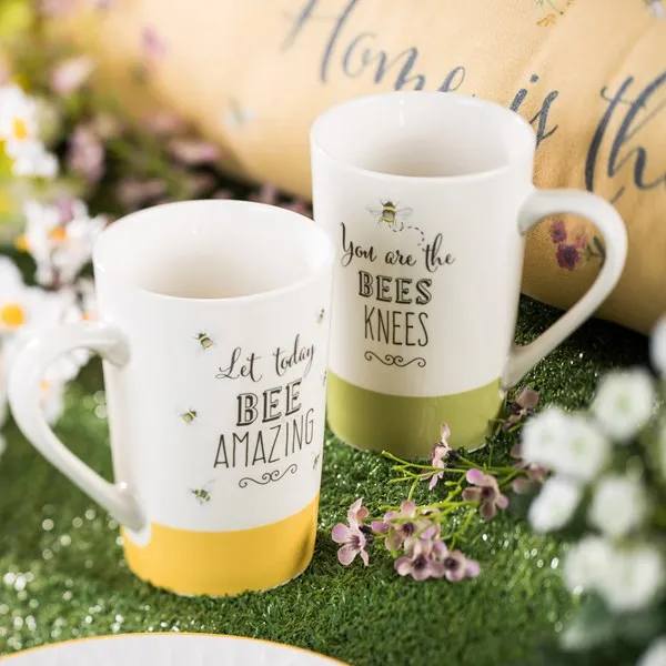 The English Tableware Company Bee Happy Mug - Yellow