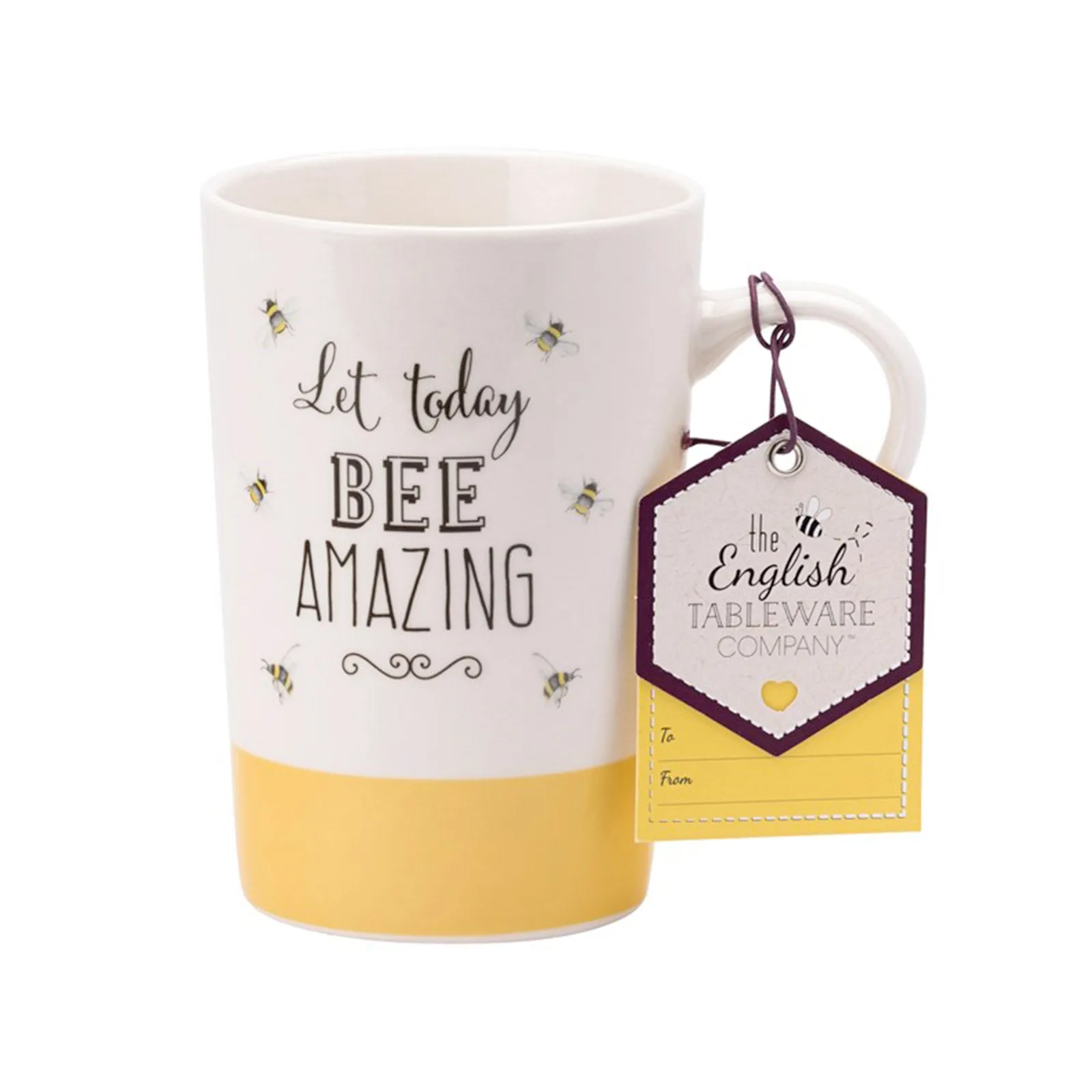 The English Tableware Company Bee Happy Mug - Yellow