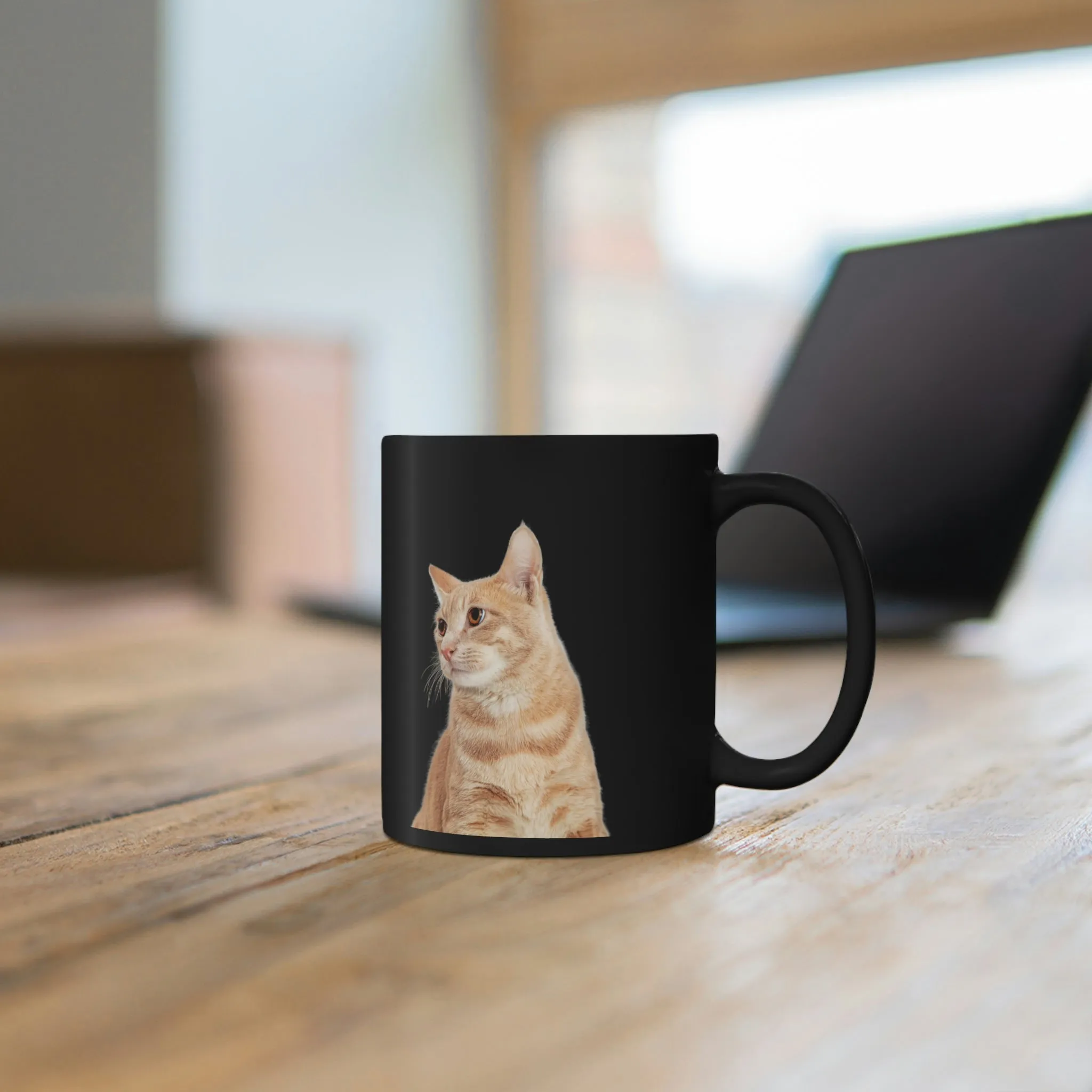 The Home Is Where The Cat Lives POD Black mug 11oz