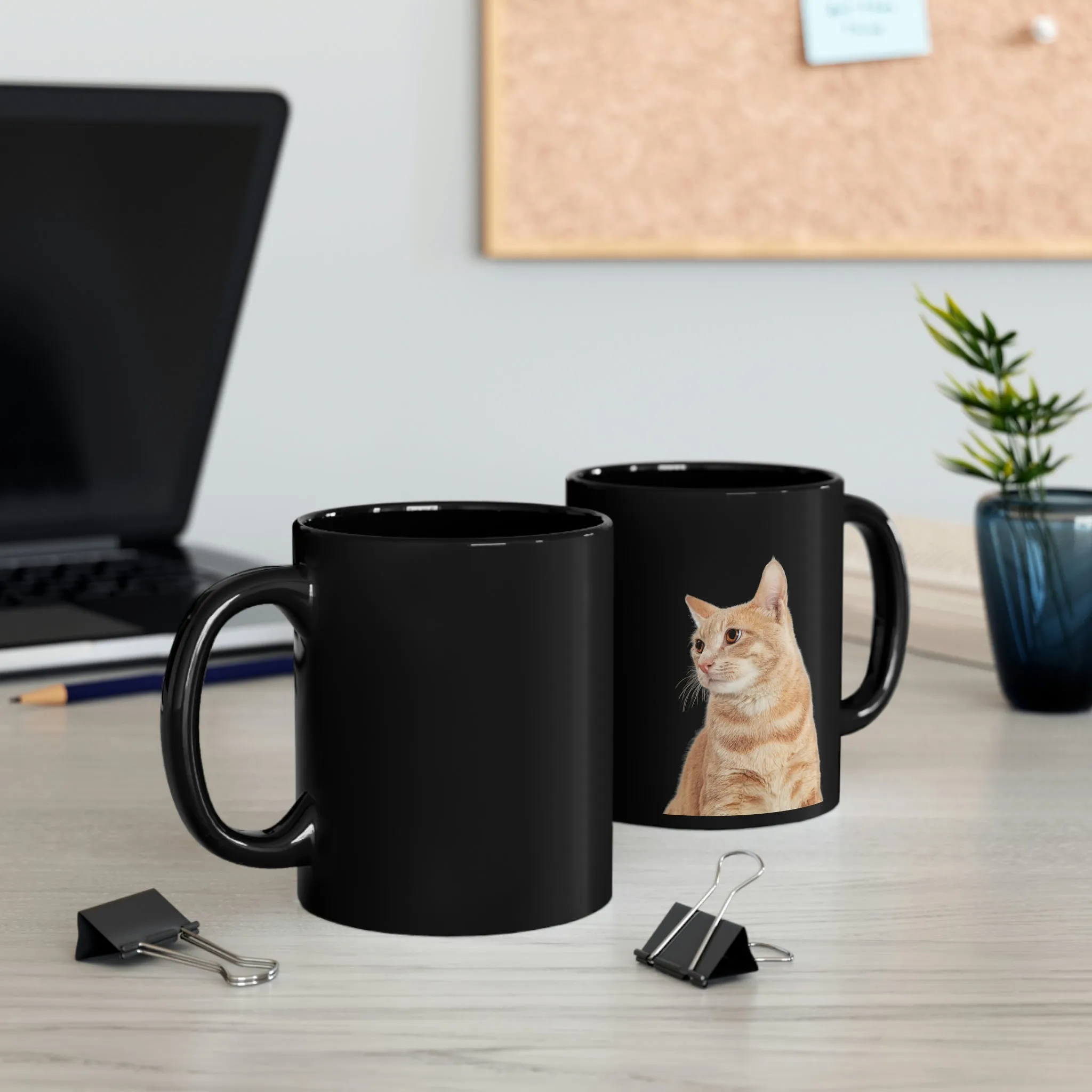 The Home Is Where The Cat Lives POD Black mug 11oz