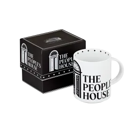 The People's House Black and White Logo Mug