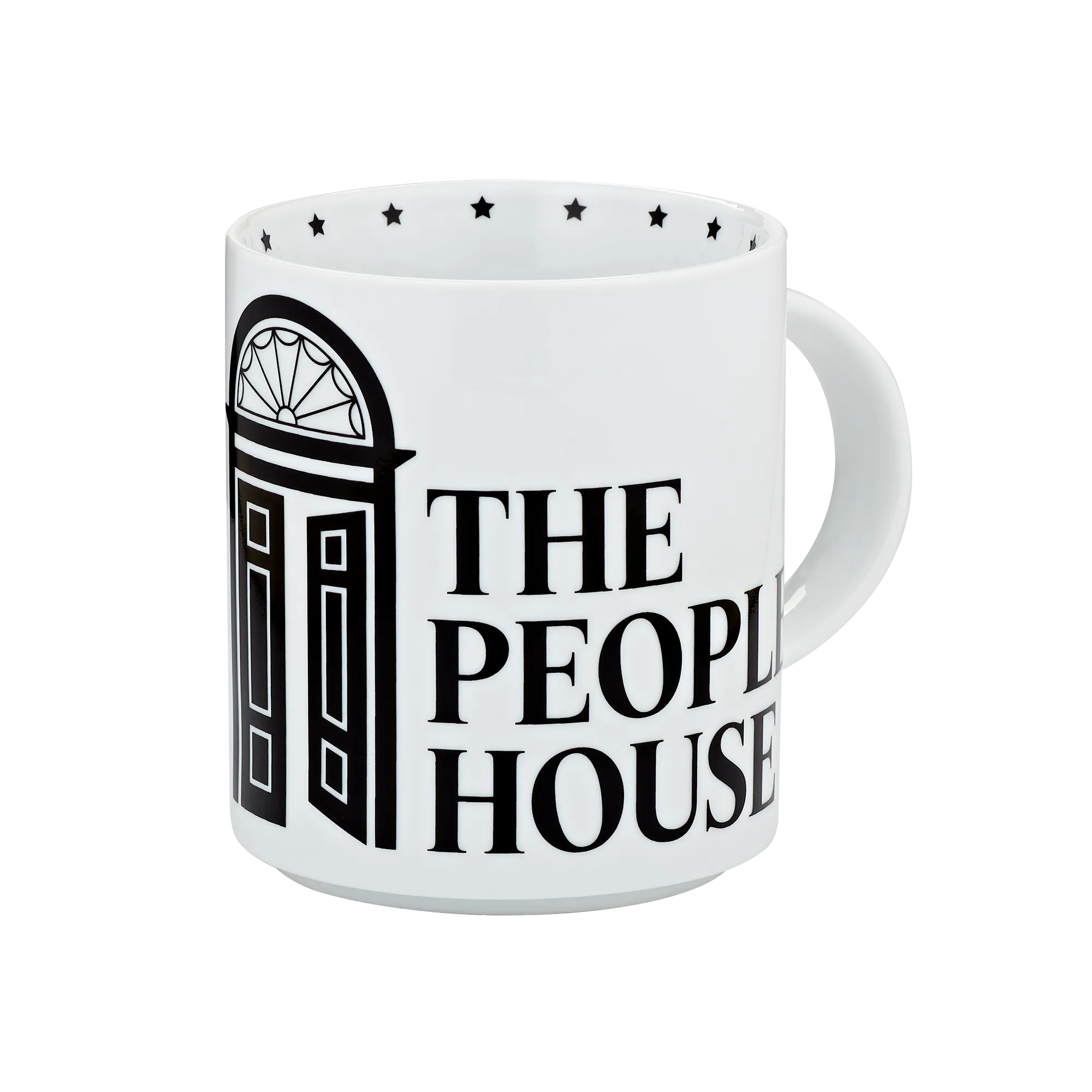 The People's House Black and White Logo Mug