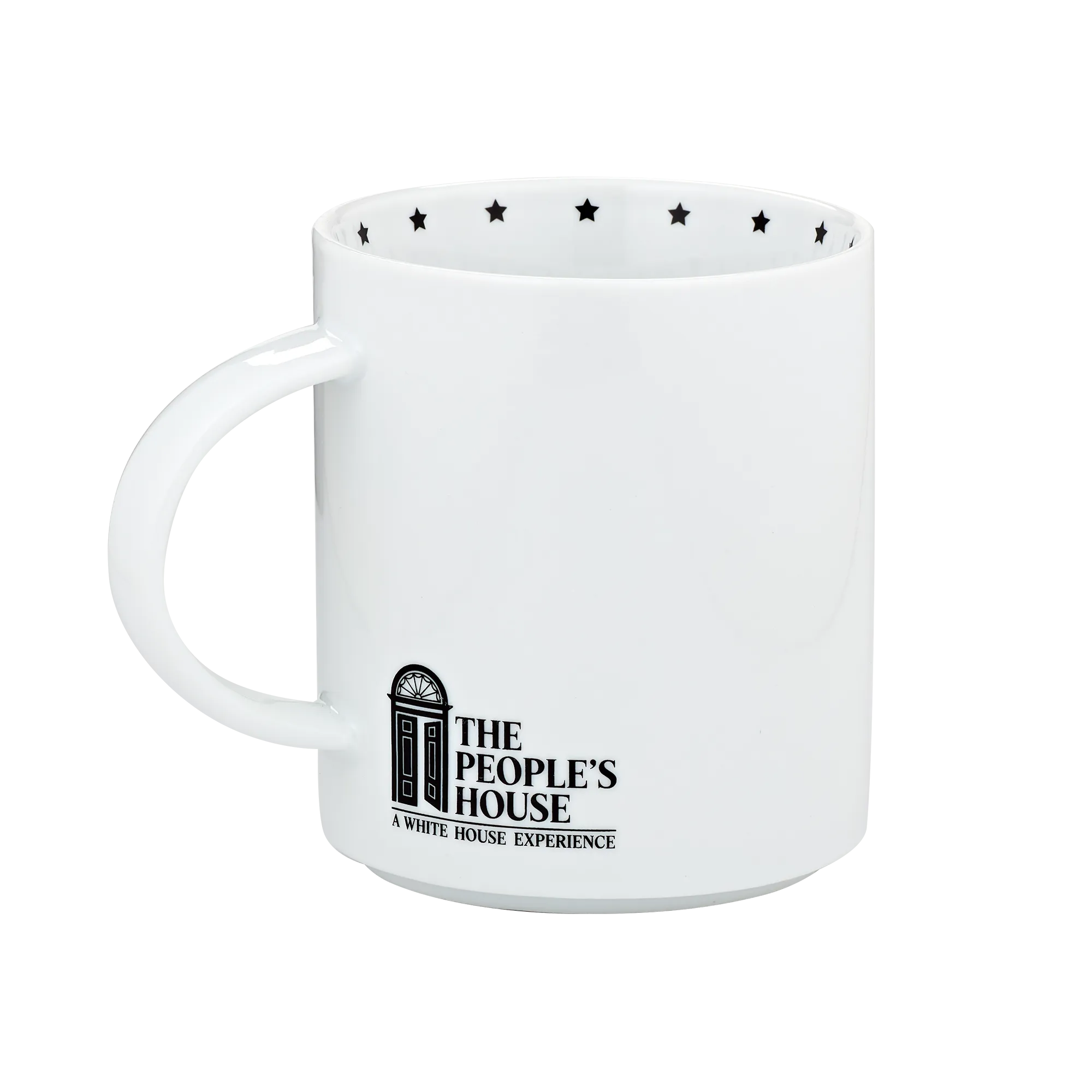 The People's House Black and White Logo Mug