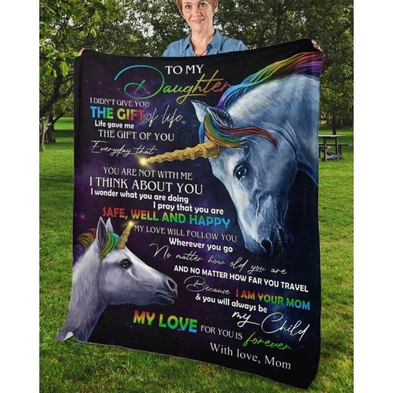 To My Daughter - From Mom - Unicorn A318 - Premium Blanket