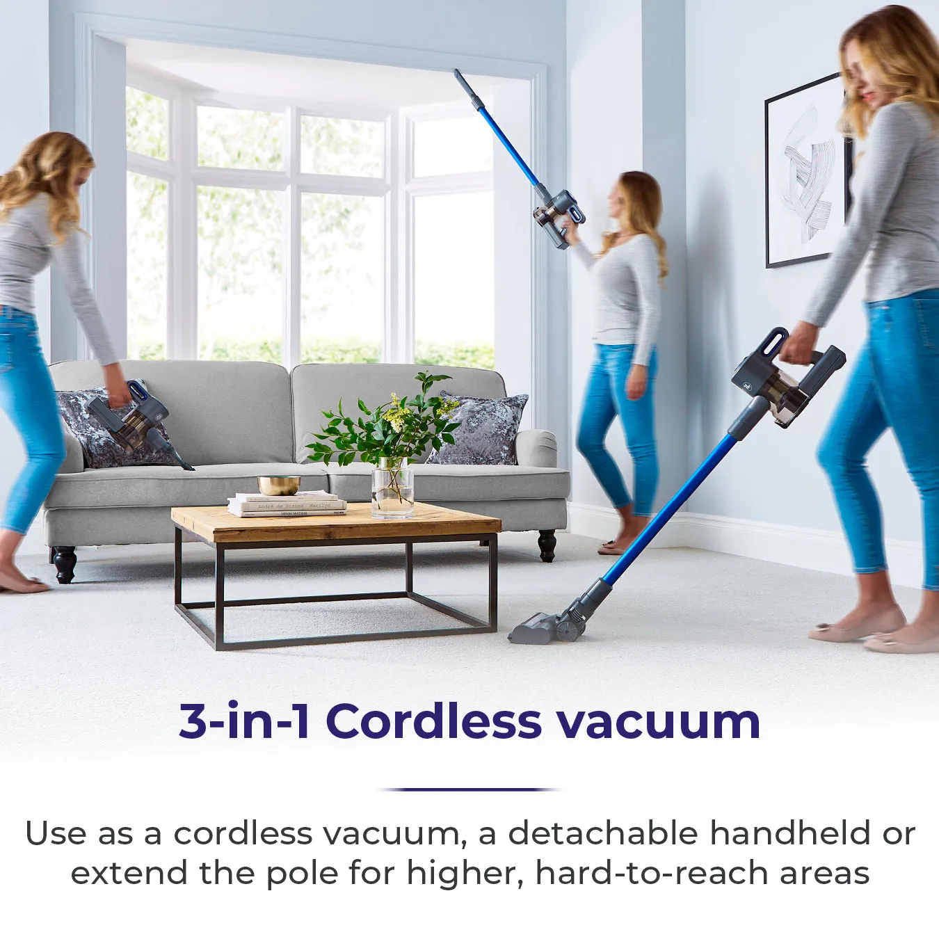 Tower VL40 Pro Pet 22.2V Cordless 3-IN-1 DC Vacuum Cleaner - Blue