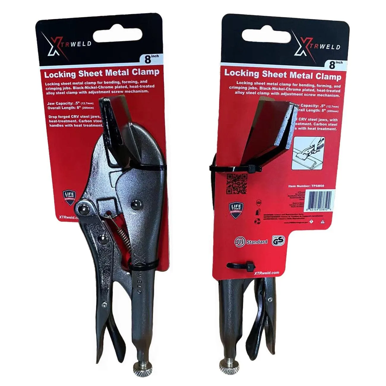 TPSM10 XTRweld 10 in Pliers, Sheet Metal, Steel Black Nickel Chrome