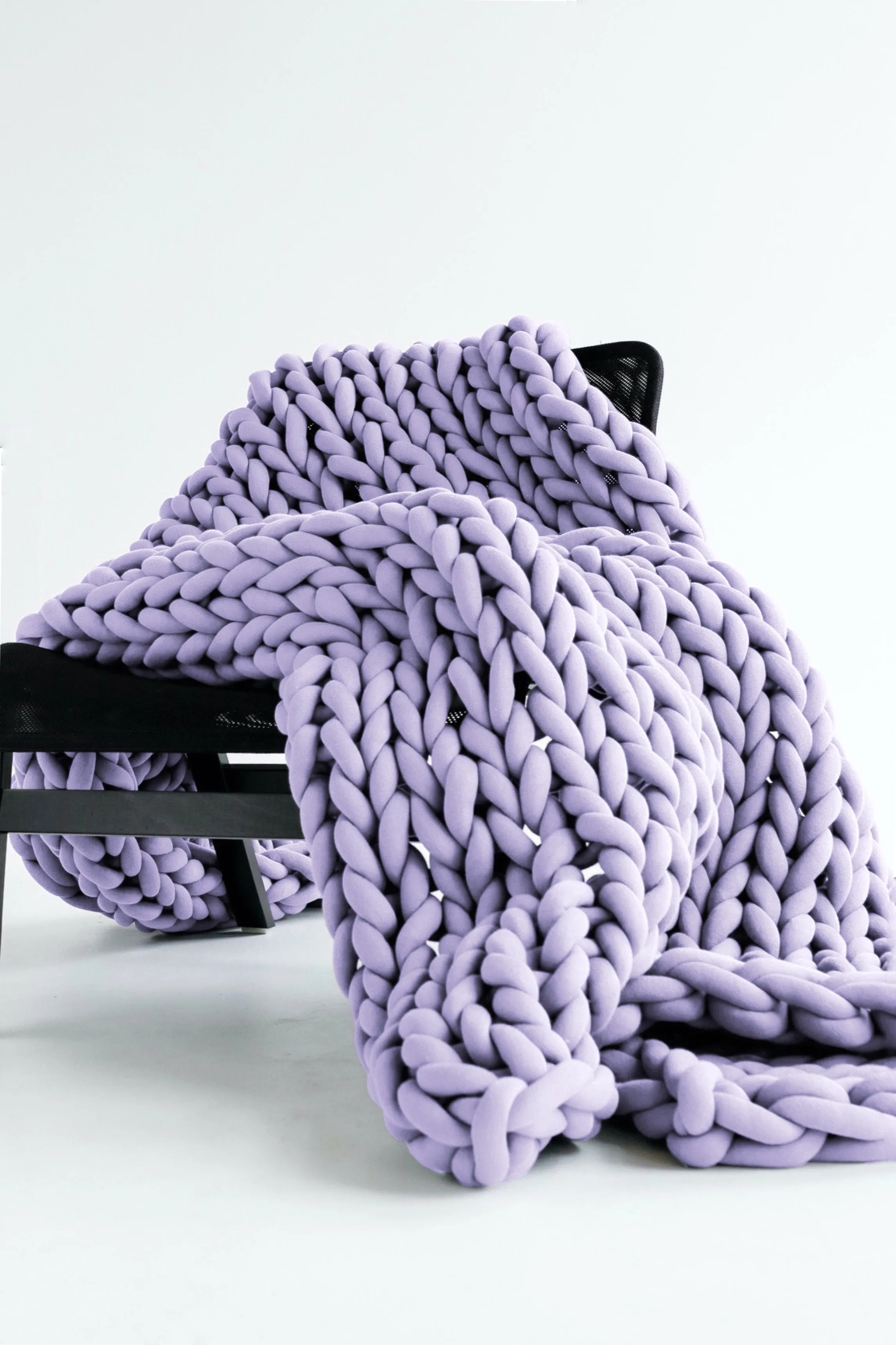 Tube yarn blanket, Single/Twin blanket 60”x80” (150x200 cm)