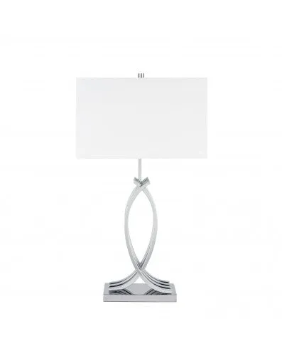 Unity in Chrome Table Lamp - 1 Lighting Settings 27 inch - USB Charger