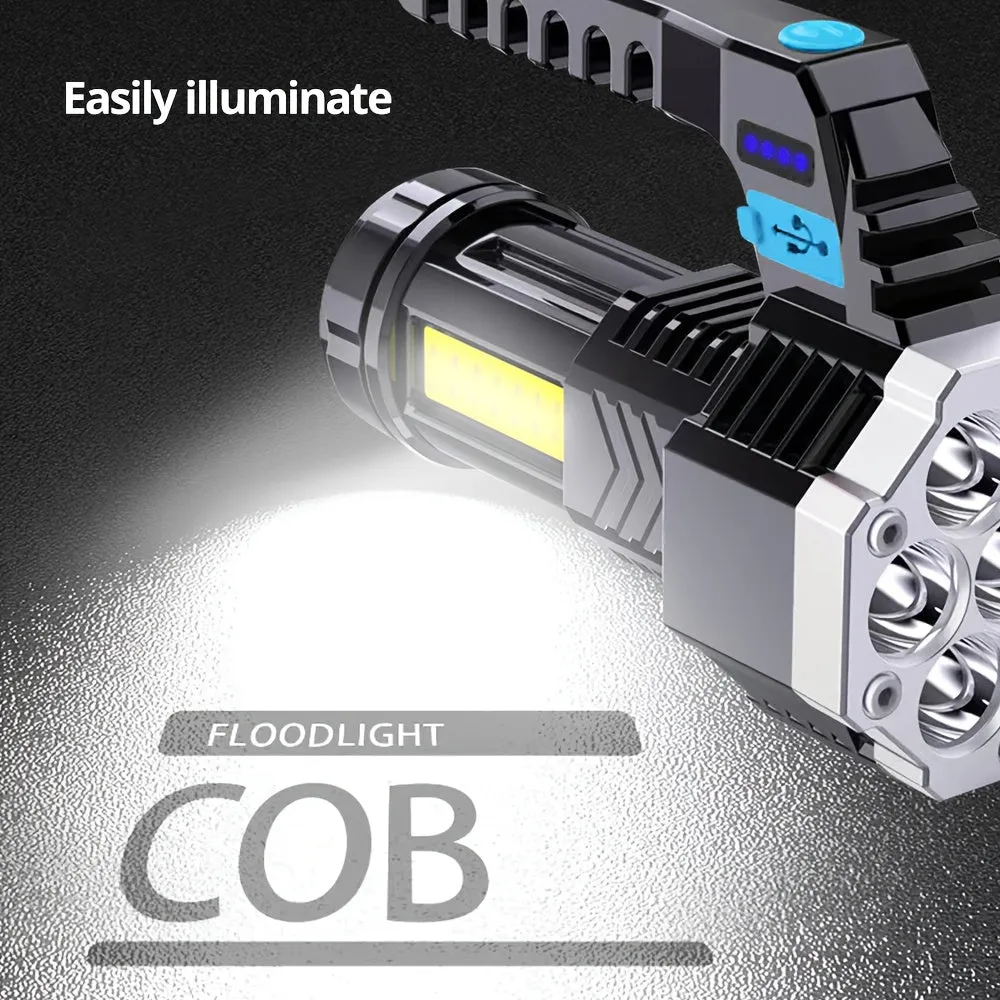 USB Rechargeable High Power Flashlight with COB Lantern