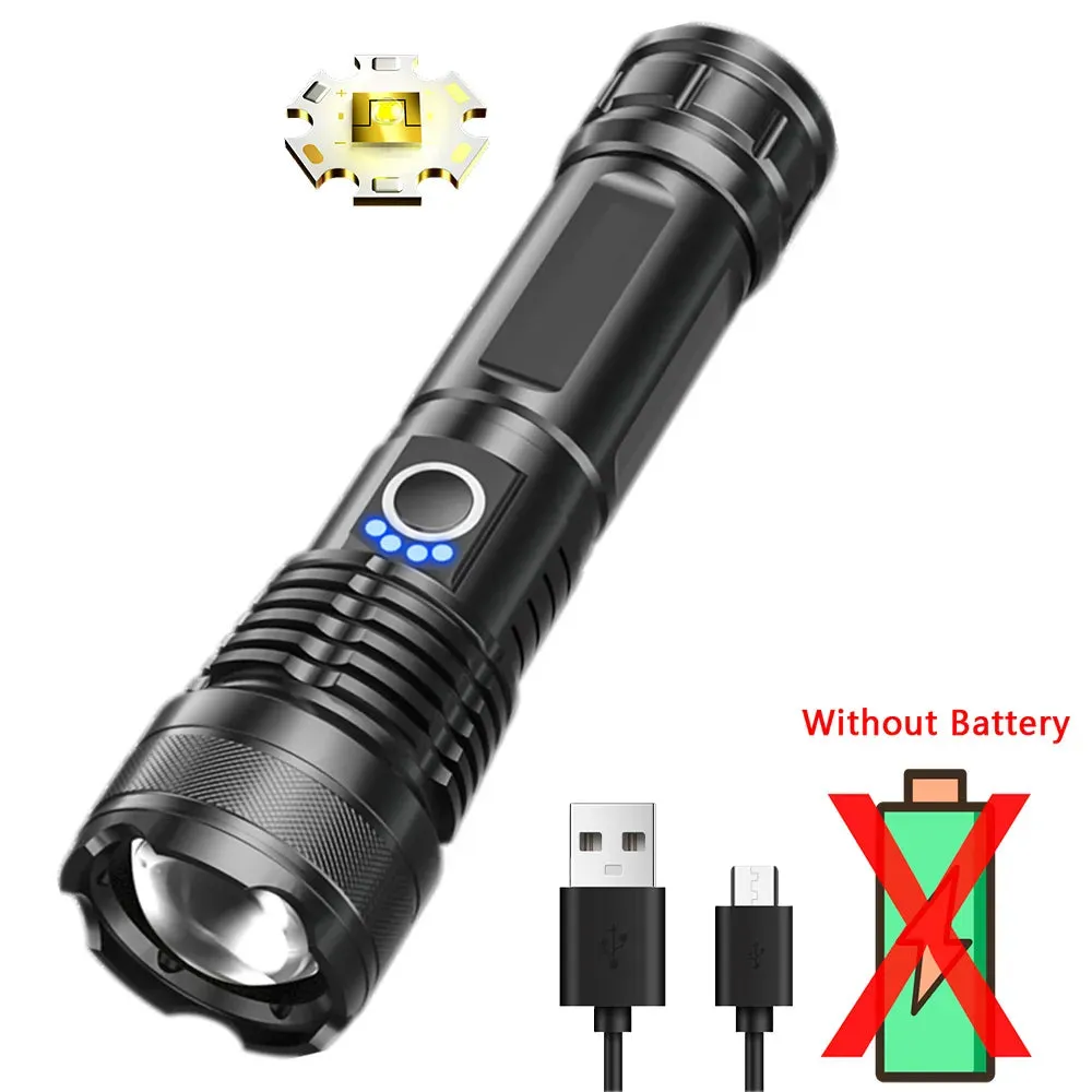 USB Rechargeable LED Flashlights High Lumens Super Bright Tactical Handheld Flash Light Zoomable,Waterproof  Emergency Lantern