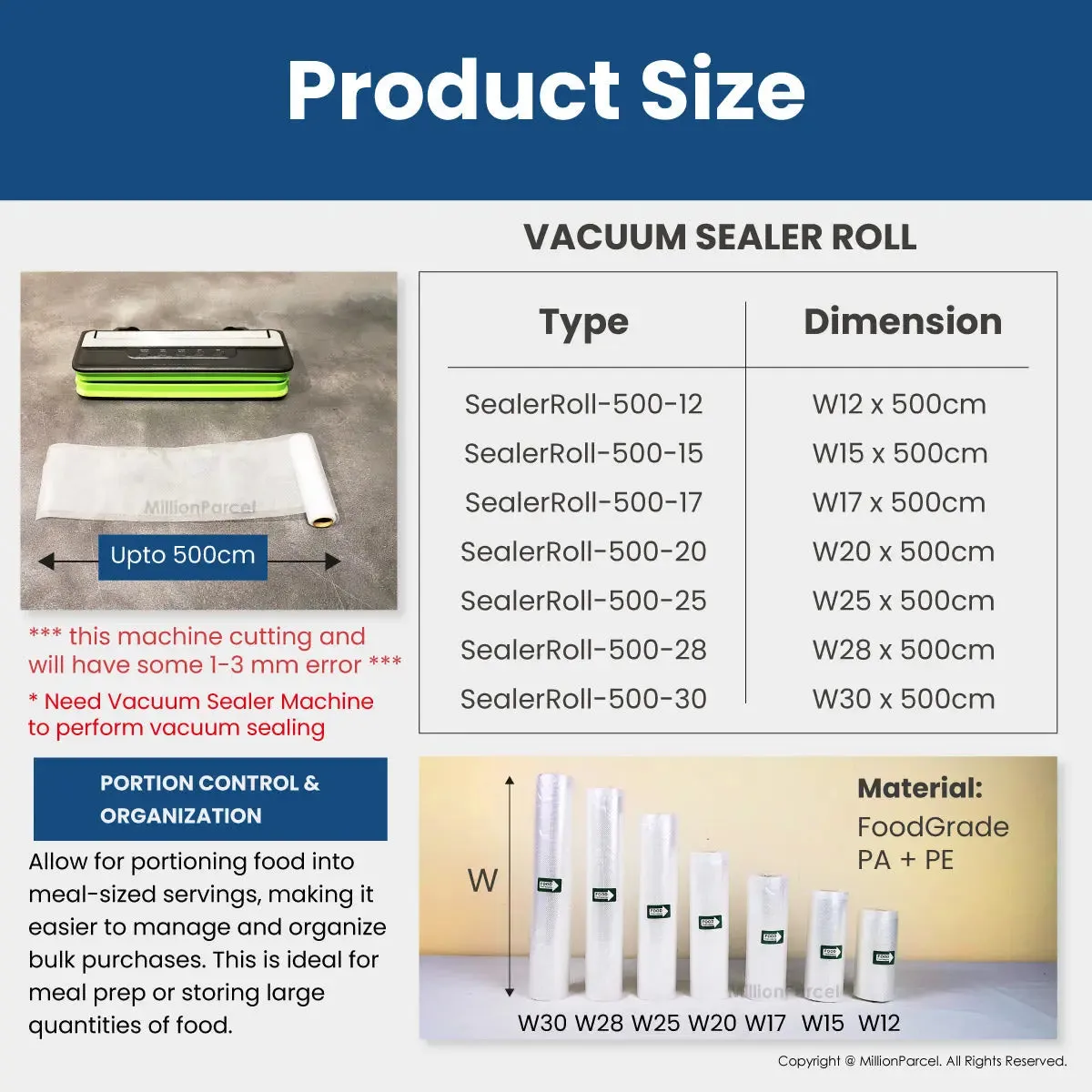 Vacuum Sealer Roll | Vacuum Sealer Bag