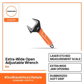 VANQUISH Premium | Heavy Duty | Professional Extra Wide Open Adjustable Wrench