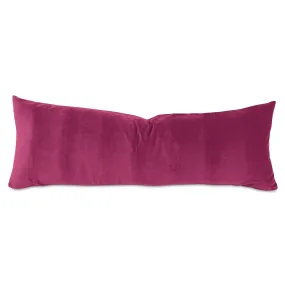 Velvet Extra Long Lumbar Pillow Cover 13x36 in Hot Pink