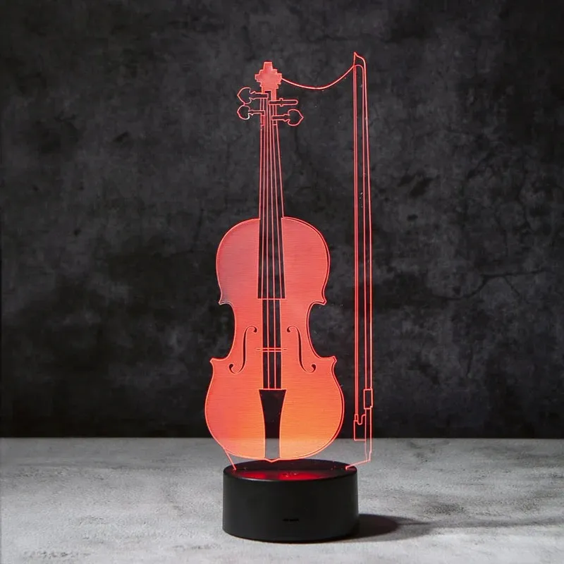 Violin 3D Illusion Lamp